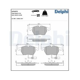 LP1672 KIT PASTIGLIE FRENO...