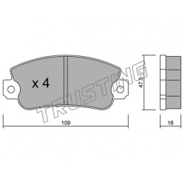 035.0 PASTIGLIE FRENO FIAT...