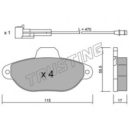 162.0 PASTIGLIE FIAT PUNTO...